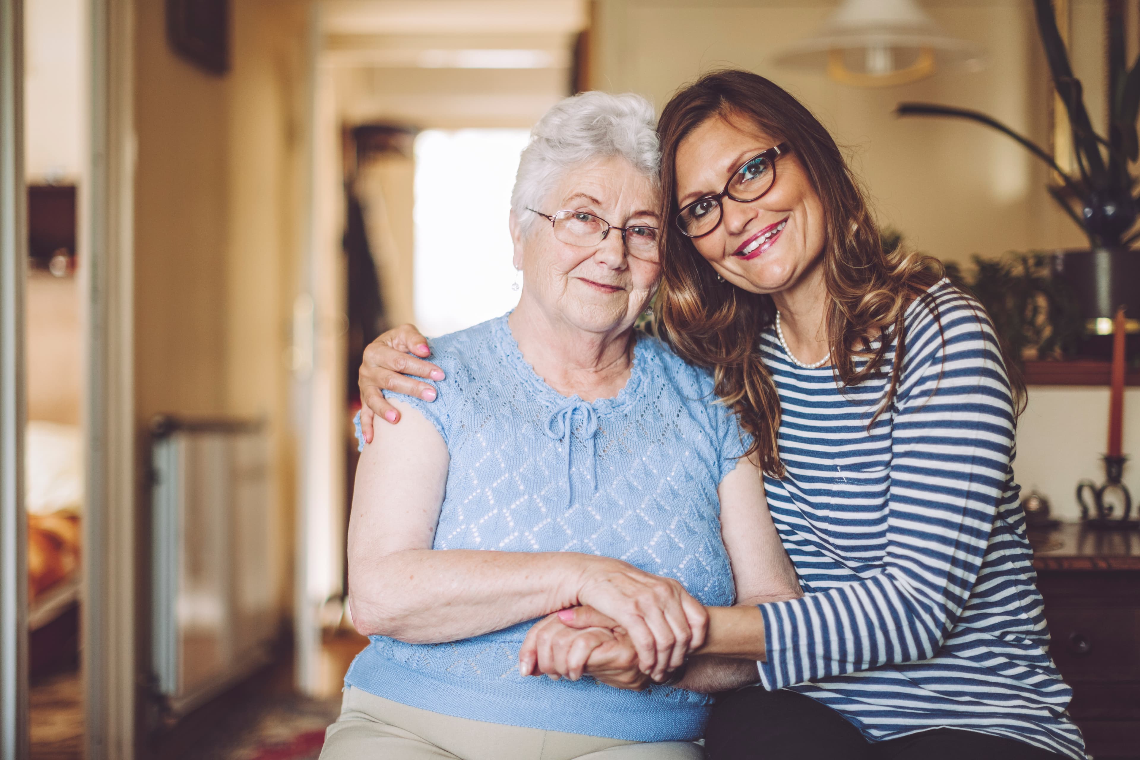 Elderly person receiving care in Austin