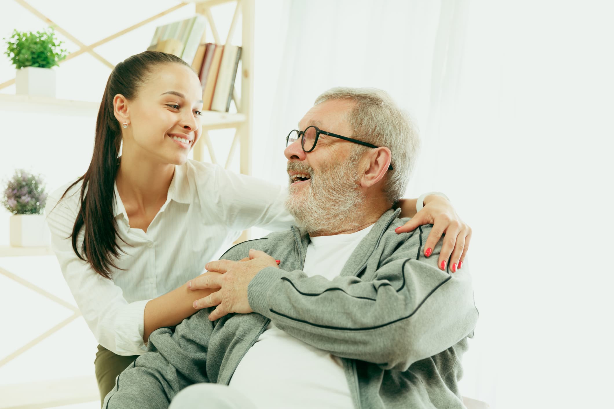 Elderly person receiving care in Seattle